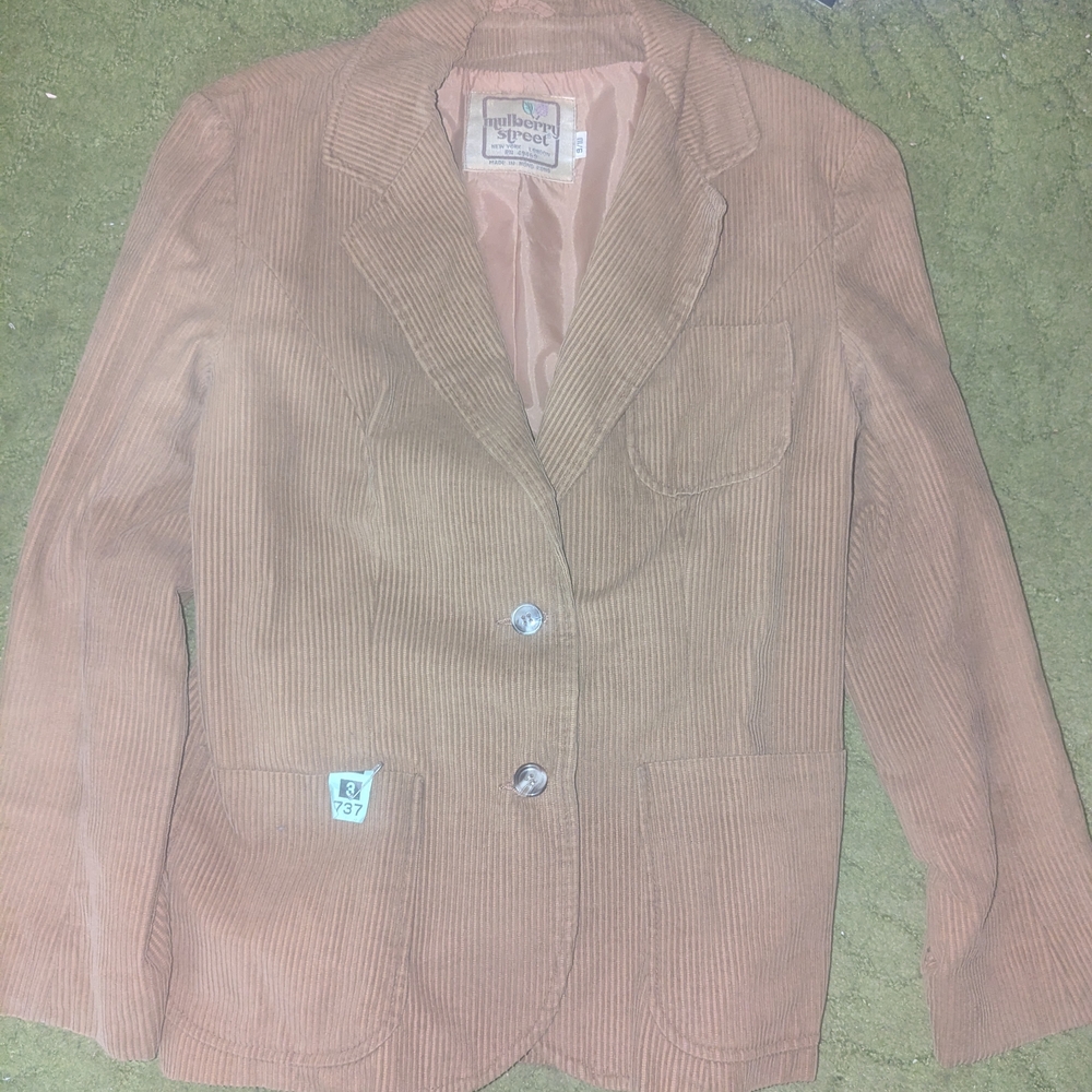 Mulberry Street Women's Corduroy Blazer in Rust